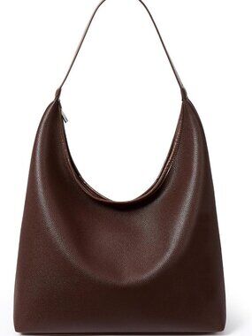 Stylish Large Hobo Bag for Women - Soft Vegan Leather Shoulder Tote with Zipper